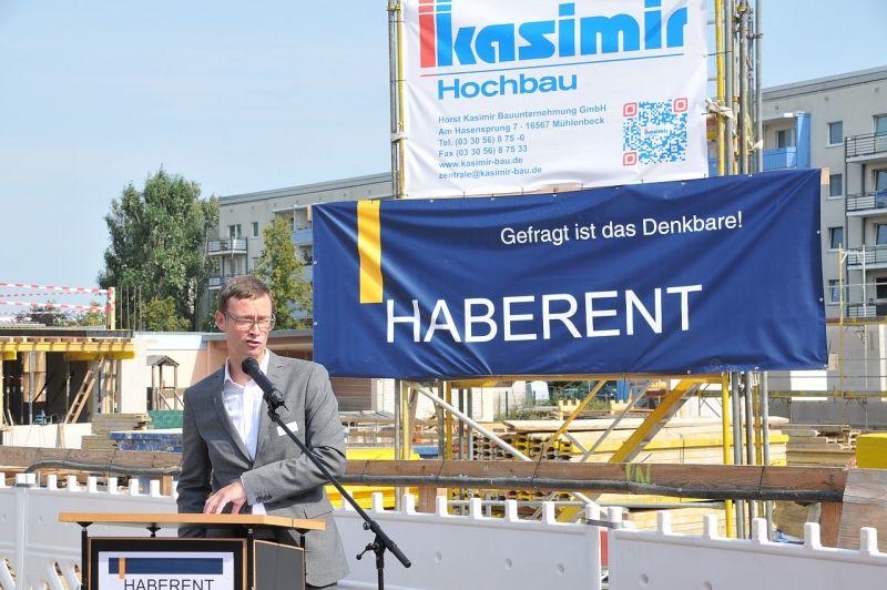 Grundsteinlegung Stollberger Straße 57 bis 59 - Ansprache Lars Holborn, GESOBAU