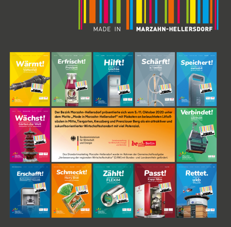 Made in Marzahn-Hellerdorf Plakate der Teilnehmenden Firmen