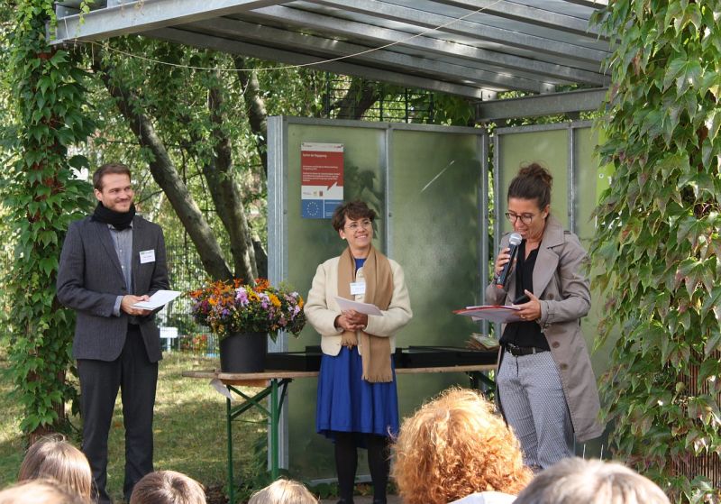 Preisverleihung Schulgartenwettbewerb der Grünen Liga 2019 - Bezirksstadträtin Nadja Zivkovic bei ihrer Ansprache