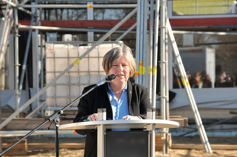 Richtfest der ISS Mahlsdorf - Senatorin Katrin Lompscher