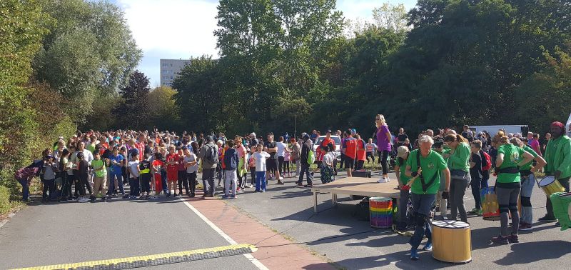 Start des Stundenlaufs am Sportaktionstag 2019