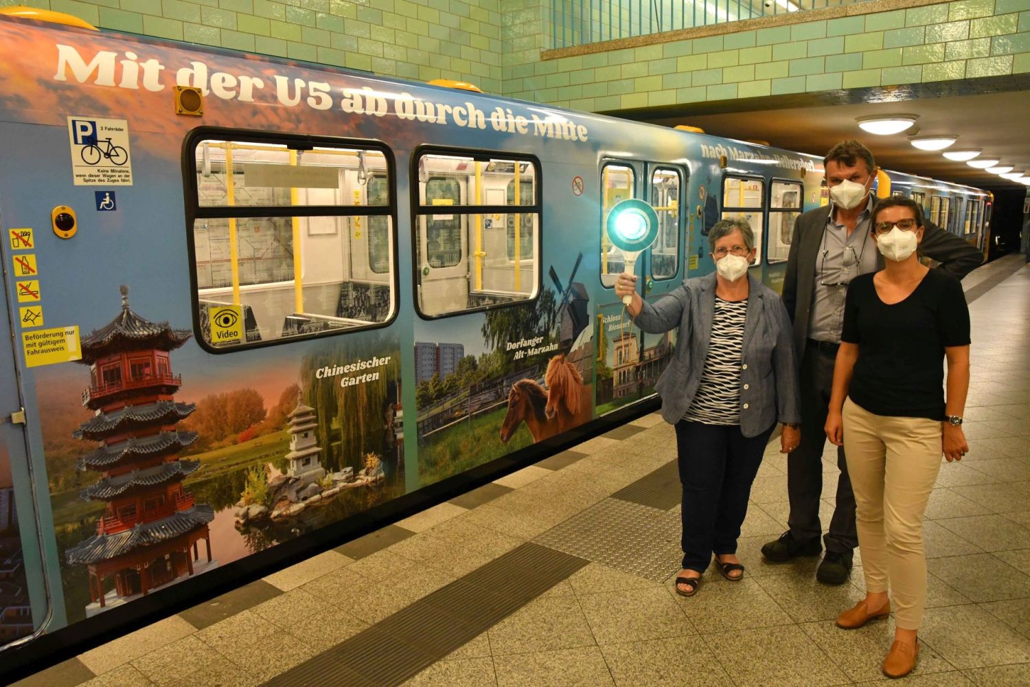 U5 Sonderzug Marzahn-Hellersdorf - Bezirksbürgermeisretein Dagmar Pohl gibt 'Grünes Licht'