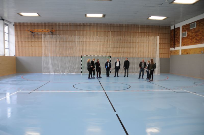 Sanierte Sporthalle Rudolf-Leonhardt-Straße