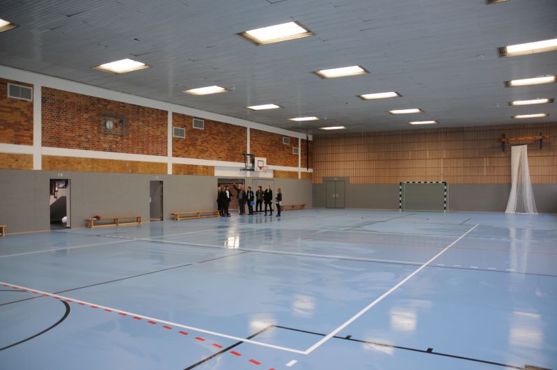 Sanierte Sporthalle Rudolf-Leonhardt-Straße