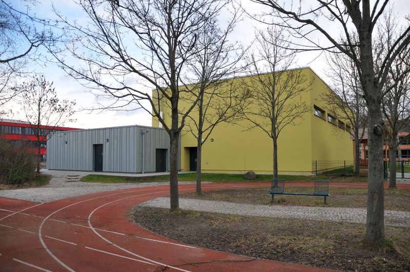 Übergabe Turnhalle Wolfgang-Amadeus-Mozart-Schule - Außenansicht1