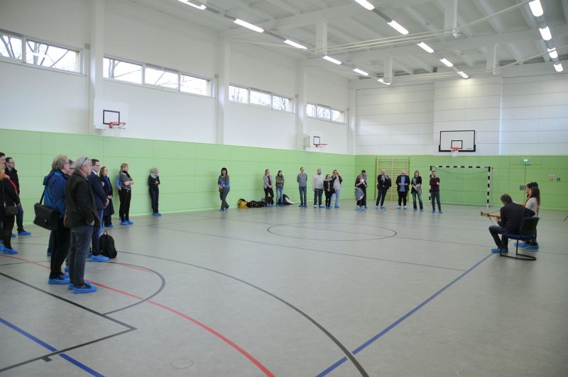 Übergabe Turnhalle Wolfgang-Amadeus-Mozart-Schule - Innenansicht2
