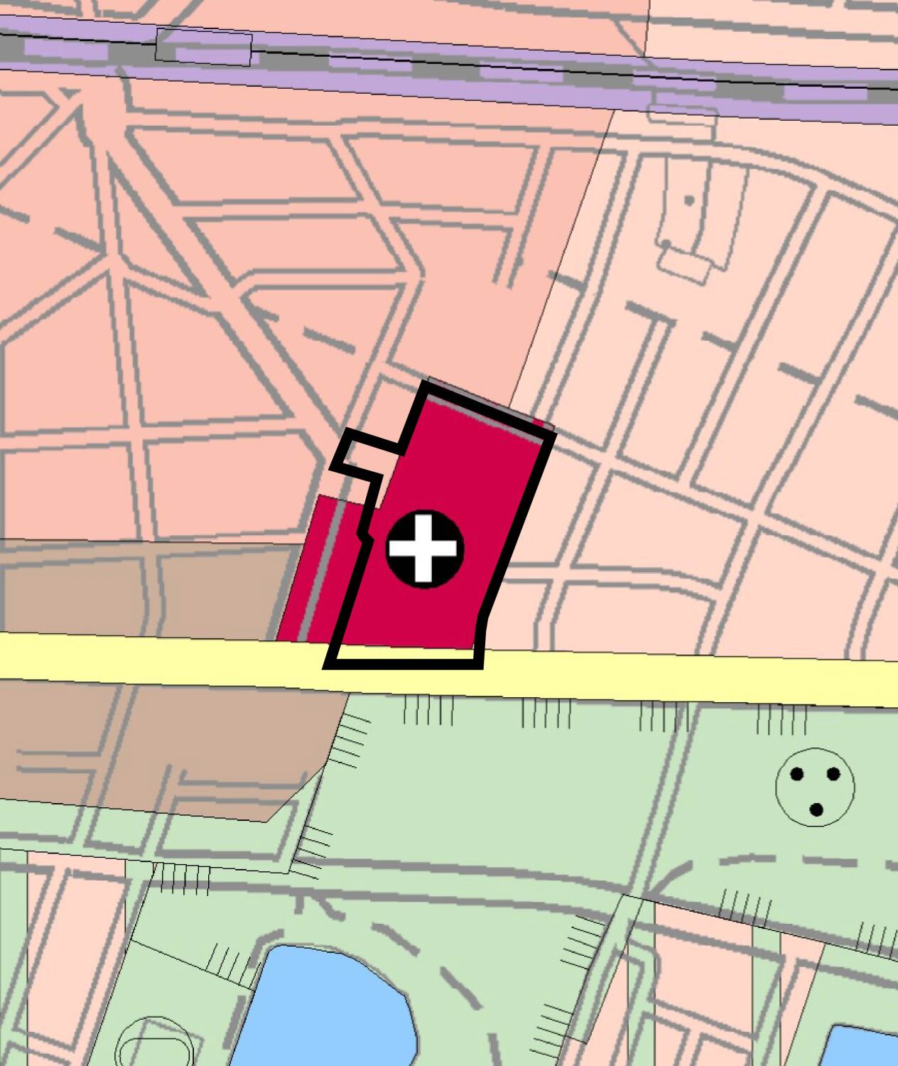 Ausschnitt aus dem Flächennutzungsplan Berlin mit Geltungsbereich