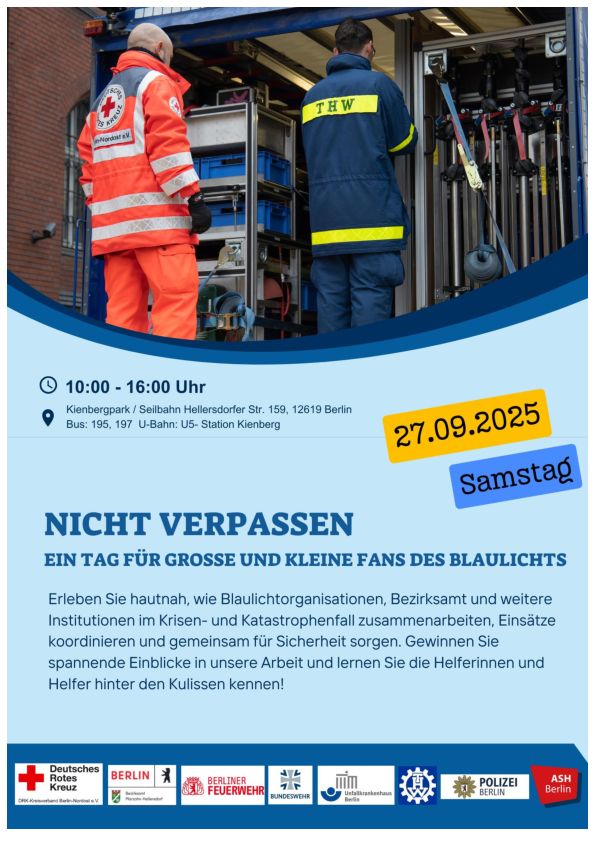 "Blaulichttag" 2025 in Marzahn-Hellersdorf