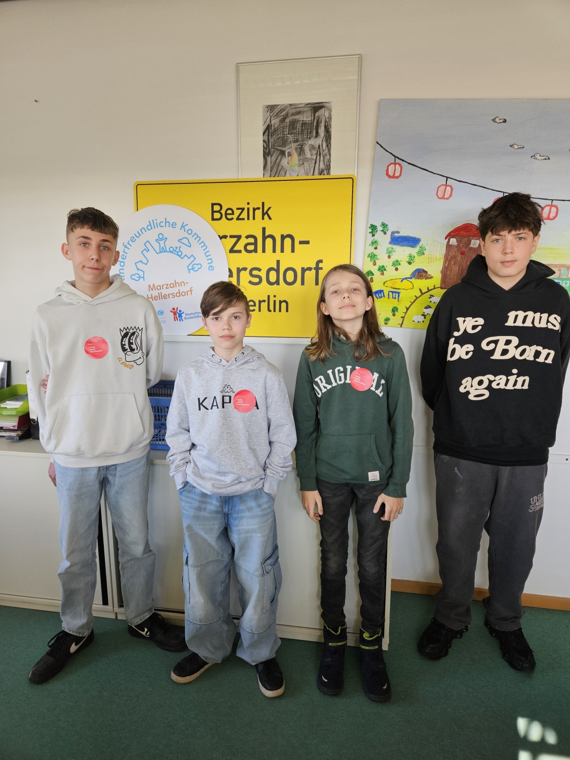 Jungen am Boys' Day beim Jugend- und Gesundheitsamt