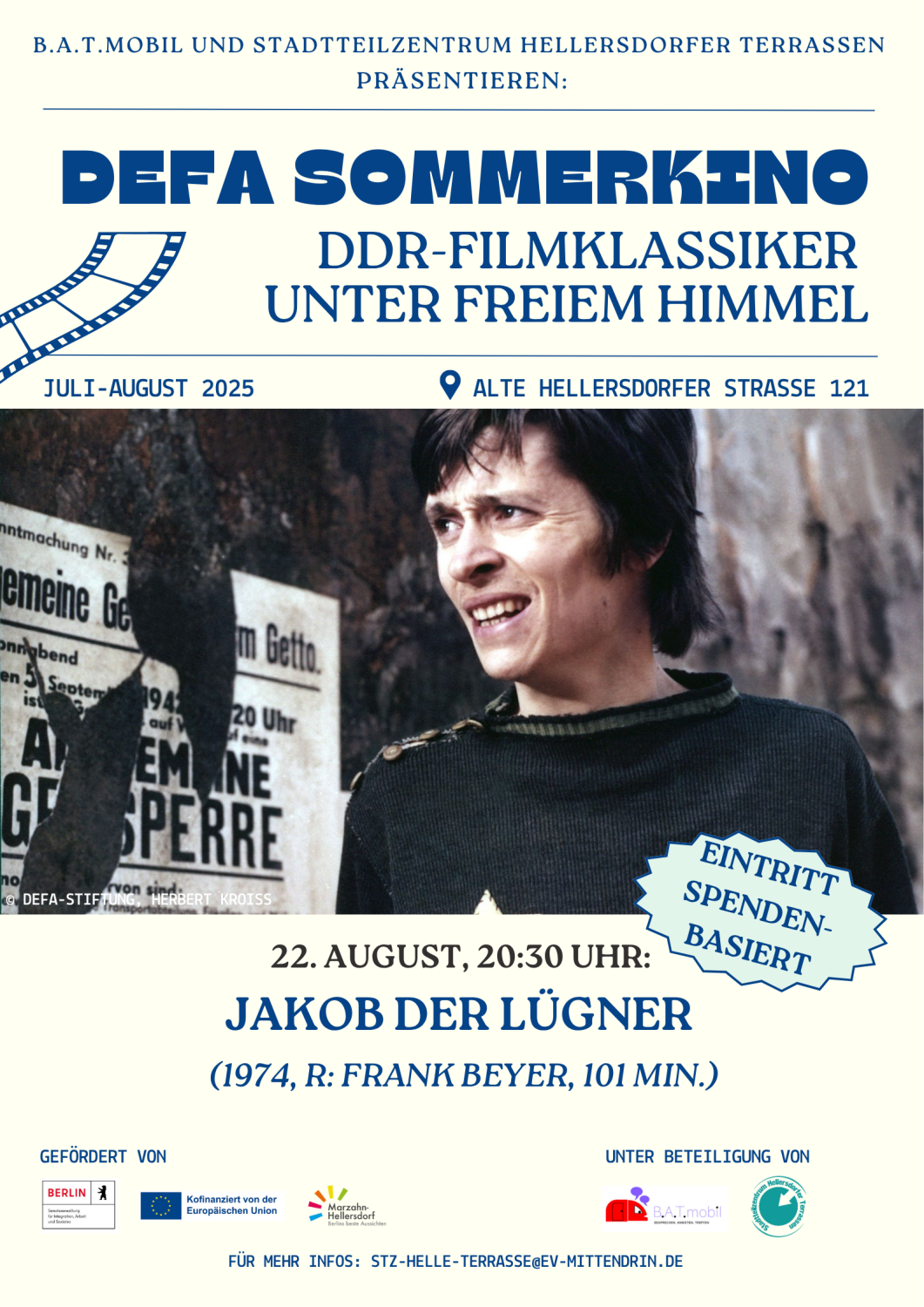 DEFA-Sommerkino im Stadtteilzentrum Hellersdorfer Terrassen