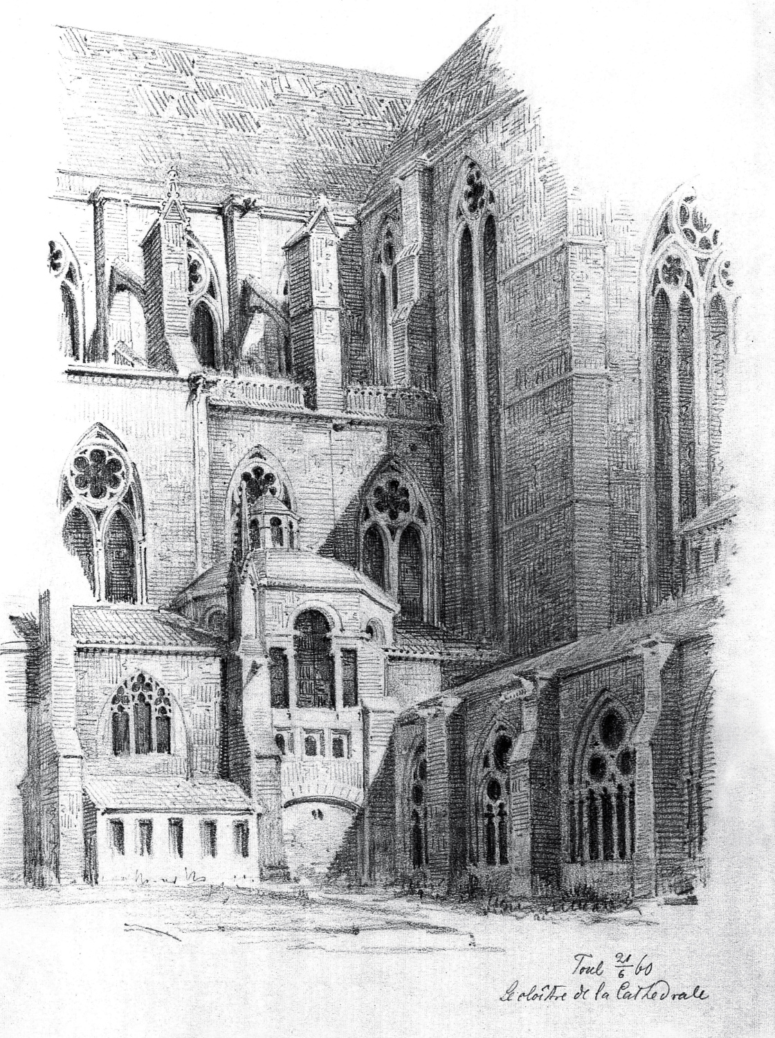 Heino Schmieden "Cloître de La Cathédrale in Toul"