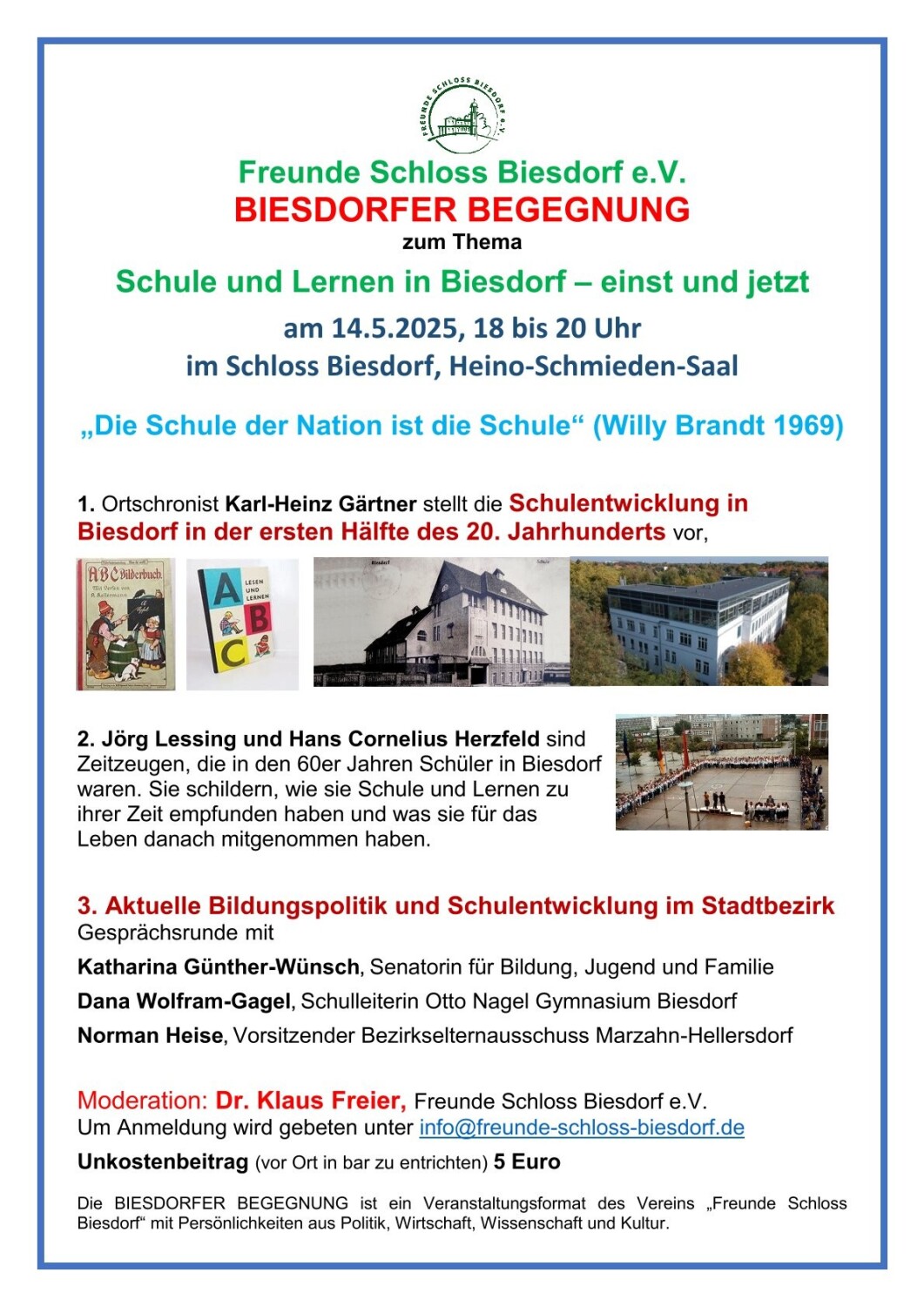 Freunde Schloss Biesdorf e.V.: Biesdorfer Begegnung