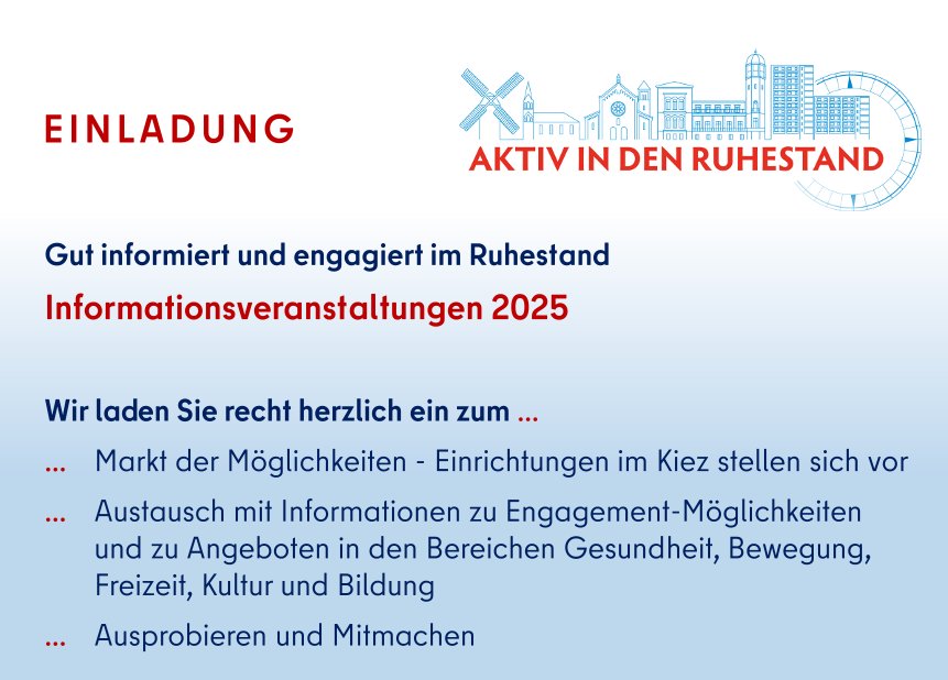 Ruhestandskompass Infoveranstaltungen