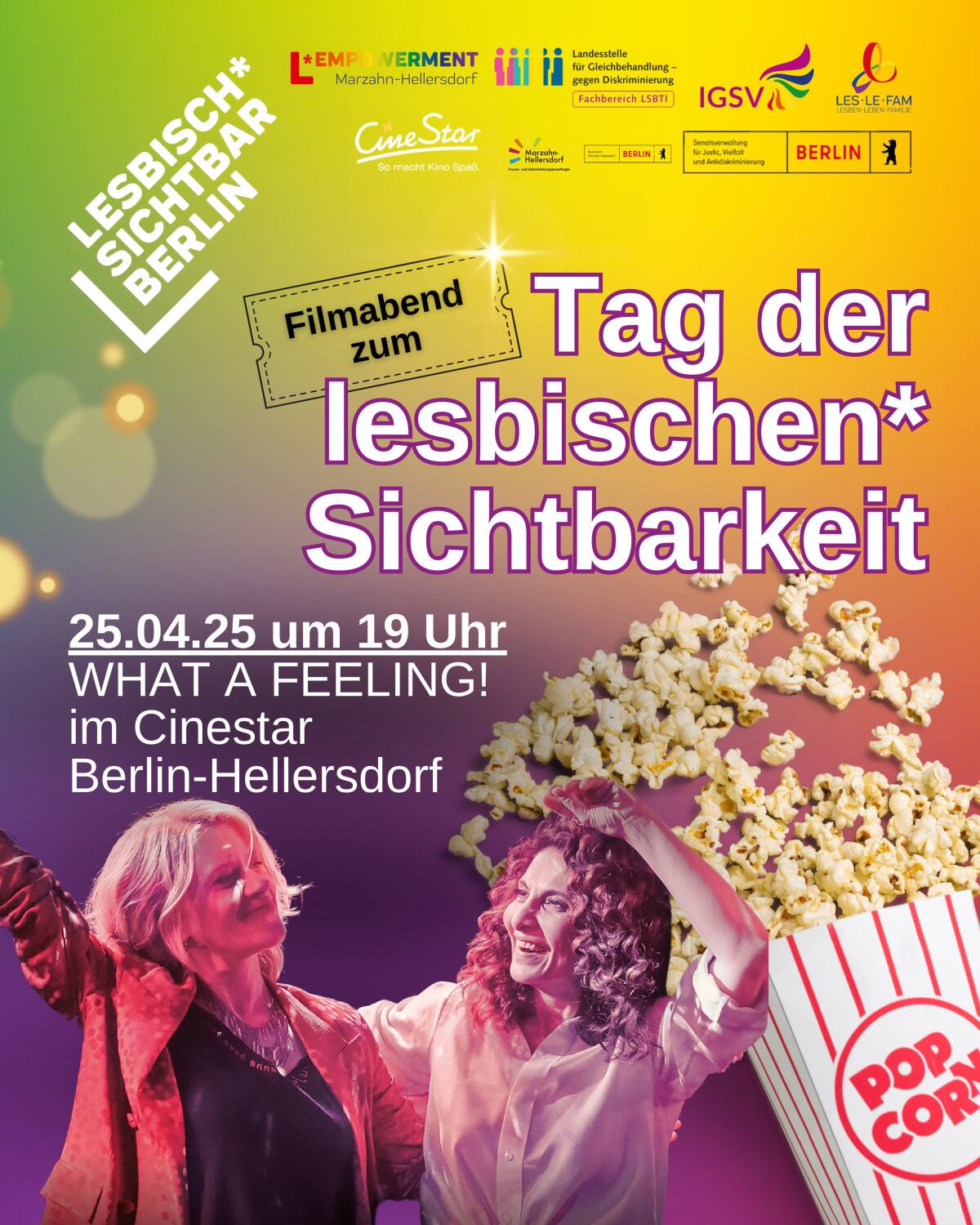 Filmabend zum "Tag der lesbischen Sichtbarkeit" am 25. April 2025