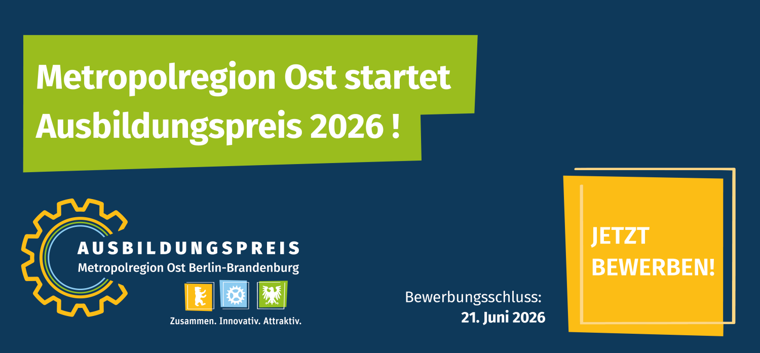 Metropolregion Ost startet Ausbildungspreis 2026