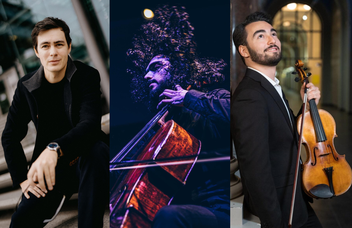 Das Alex Norden Trio beim Musizieren und im Porträt