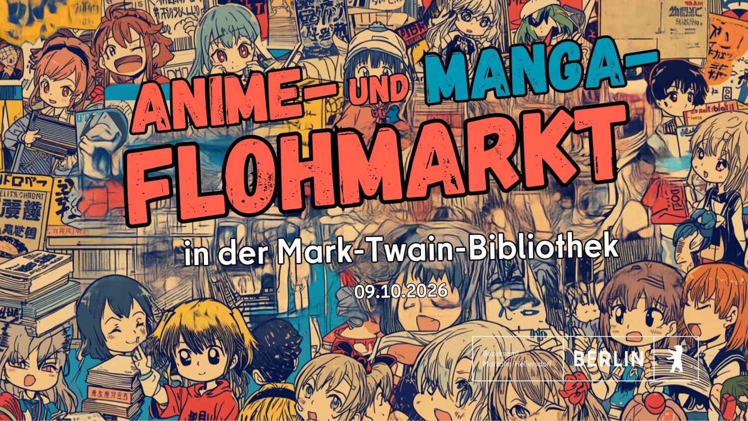 Anime- und Manga-Flohmarkt in der Mark-Twain-Bibliothek