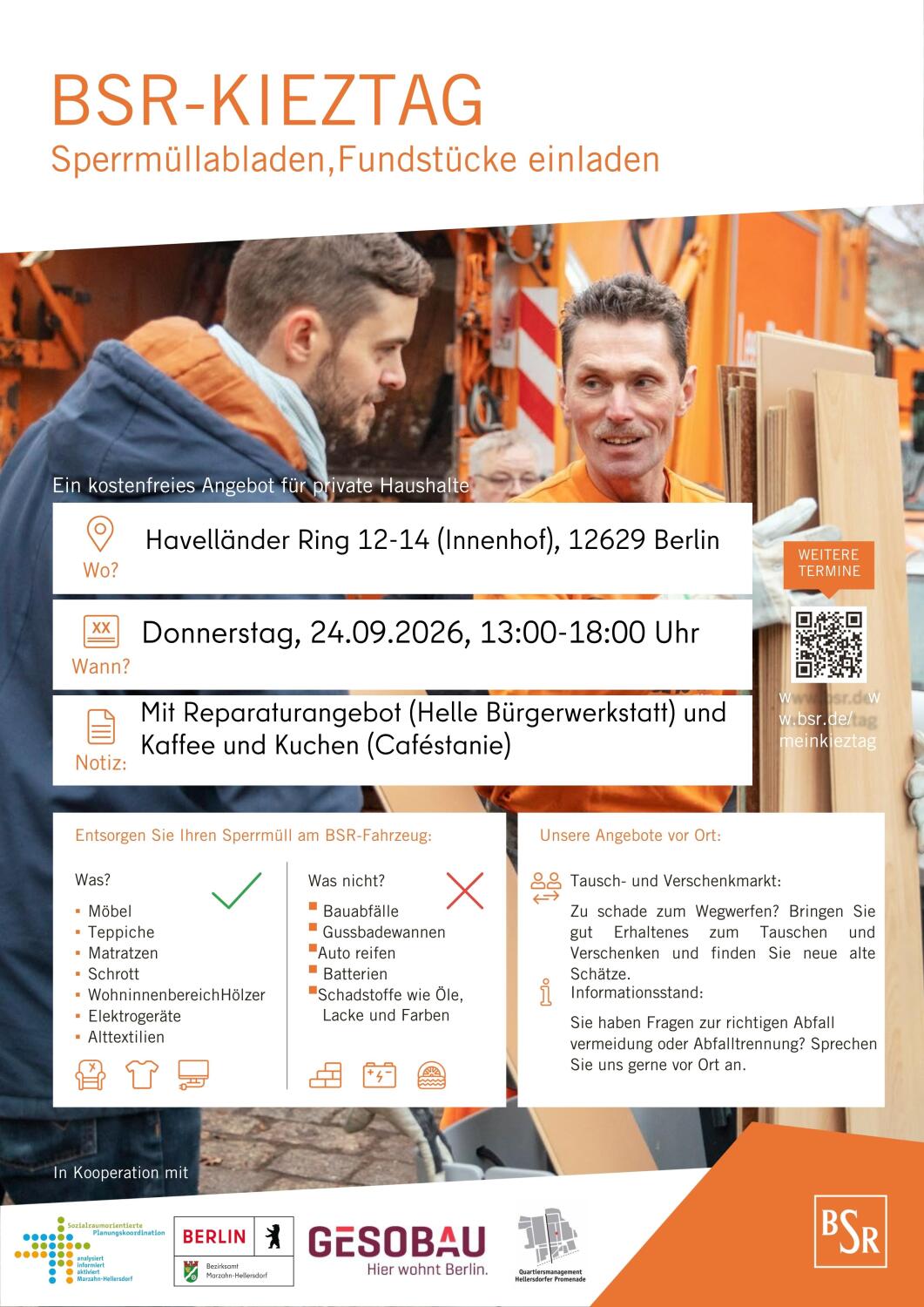 Marzahn-Hellersdorf: BSR-Kieztag am 24. September 2026 in Hellersdorf-Nord