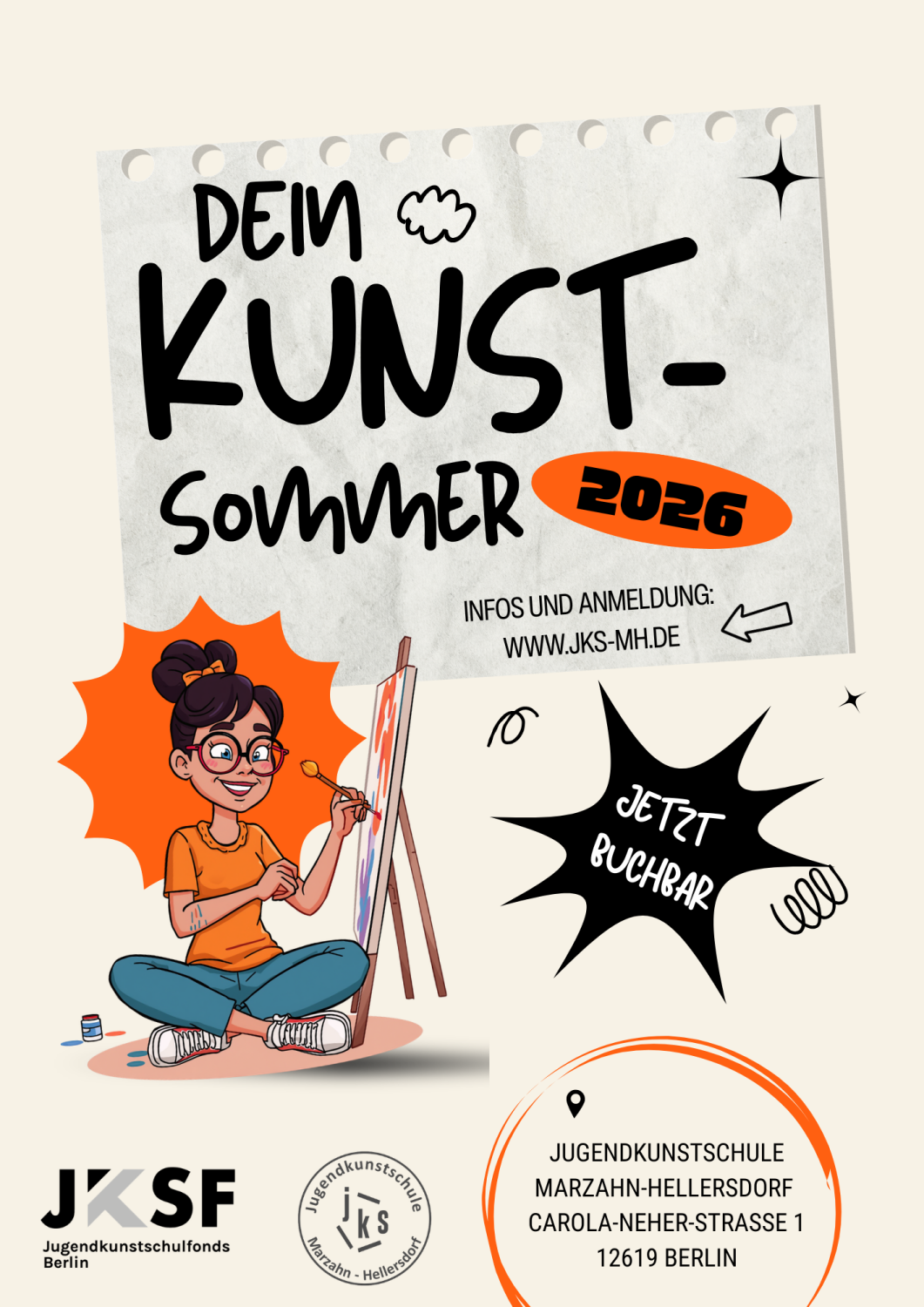 Sommerferienprogramm 2026 Jugendkunstschule Marzahn-Hellersdorf