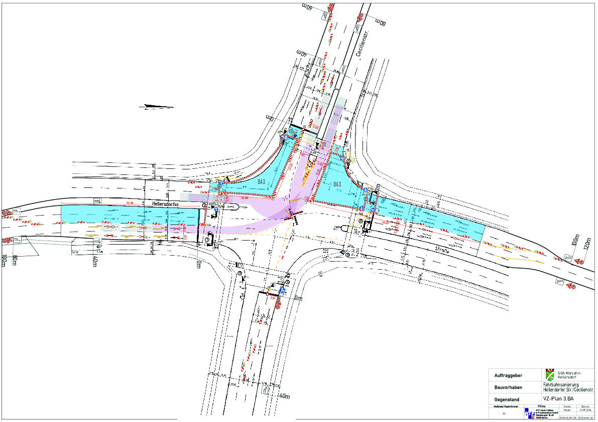Bauarbeiten Hellersdorfer Straße / Cecillienstraße | Abschnitt 3