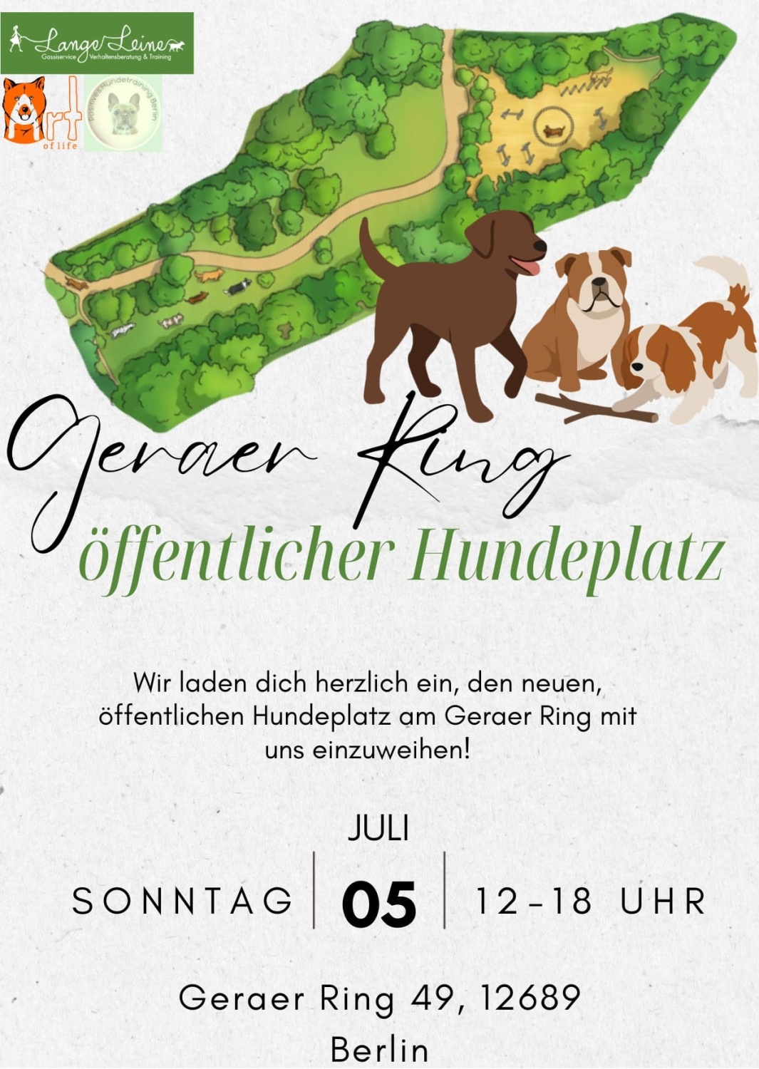 Eröffnung der Hundefreilauffläche Geraer Straße