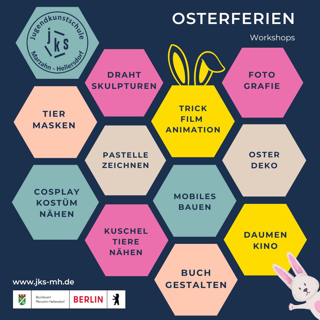 Osterferienangebot 2026 der Jugendkunstschule „Lin Jaldati“ in Marzahn-Hellersdorf