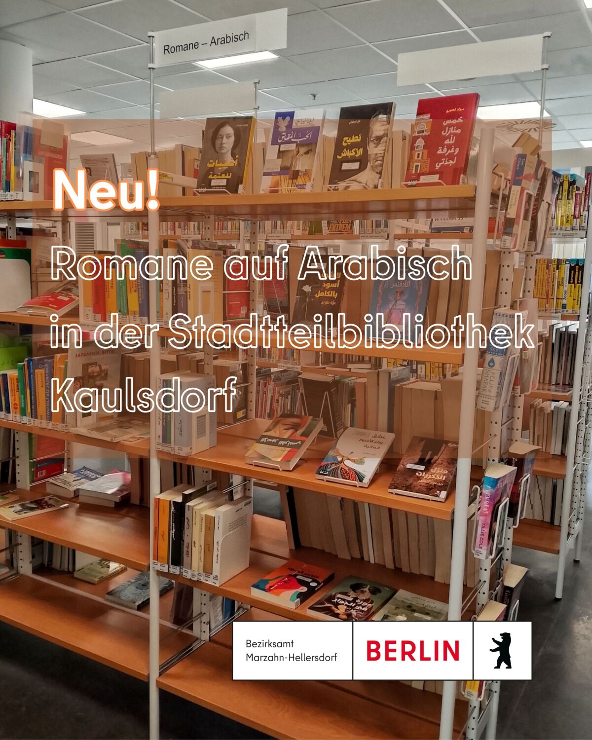 Romane auf Arabisch in Stadtteilbibliothek Kaulsdorf