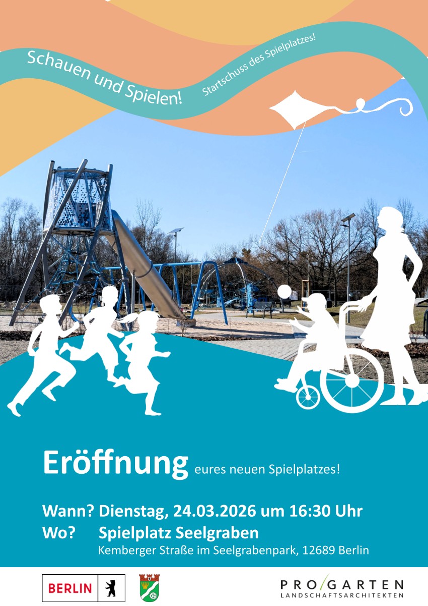 Eröffnung des neuen Spielplatzes im Seelgrabenpark | Flyer