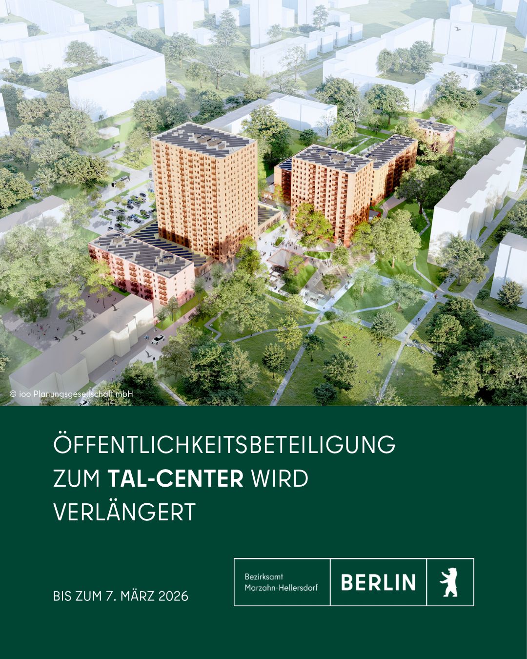 Bezirksamt verlängert Öffentlichkeitsbeteiligung zum Tal-Center