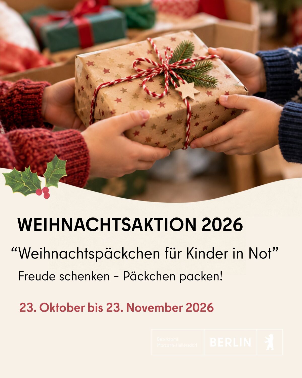 FreiwilligenAgentur sammelt Weihnachtspäckchen für Kinder und Jugendliche