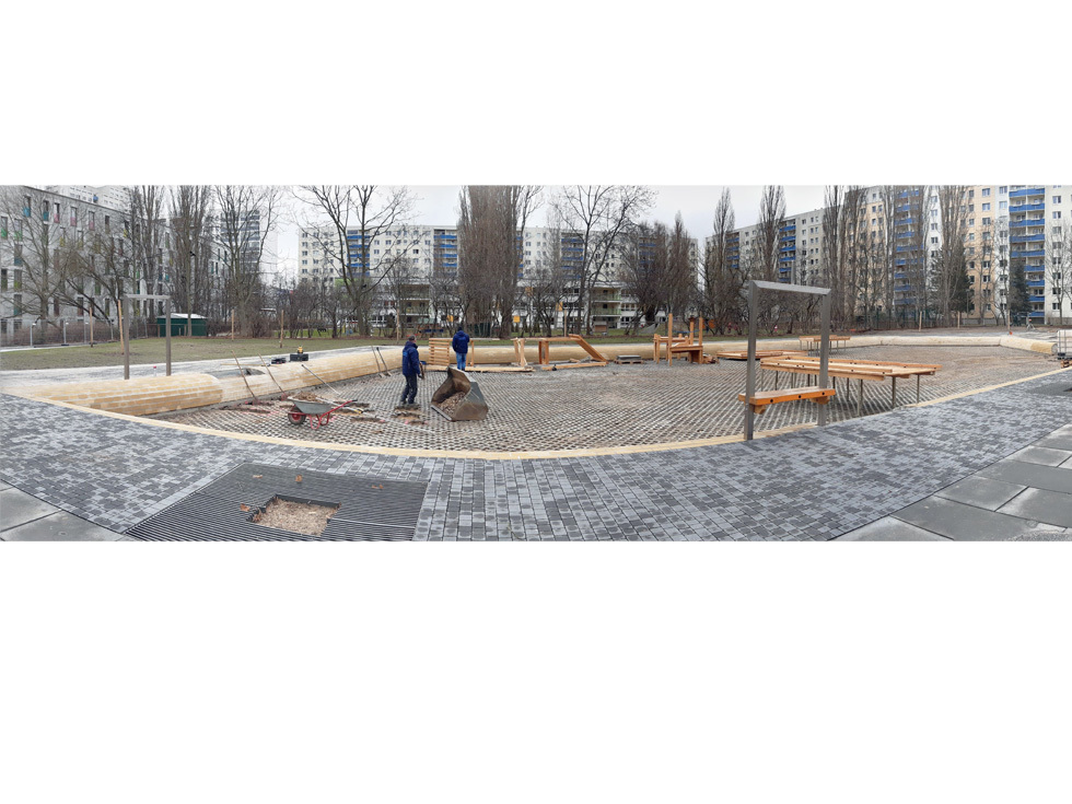 Überblick über die Baustelle Winter 2022