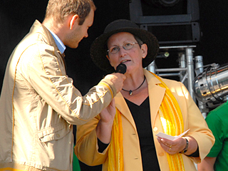 Die Bezirksbürgermeisterin Dagmar Pohle eröffnete das Geburtstagsfest.