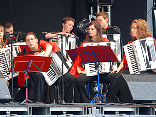 Musiker auf der Bühne