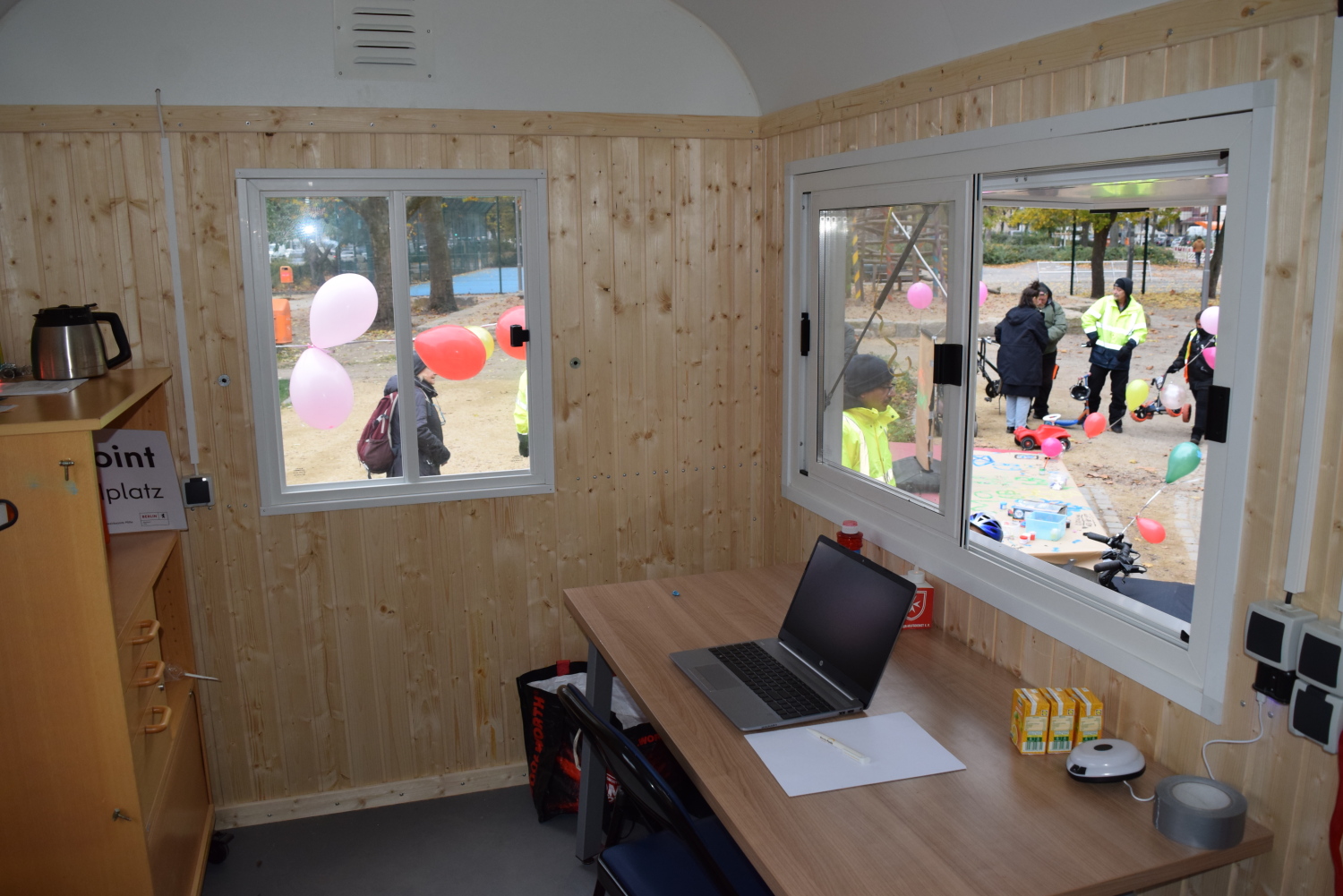 Ein Blick ins Innere der Infopoints.