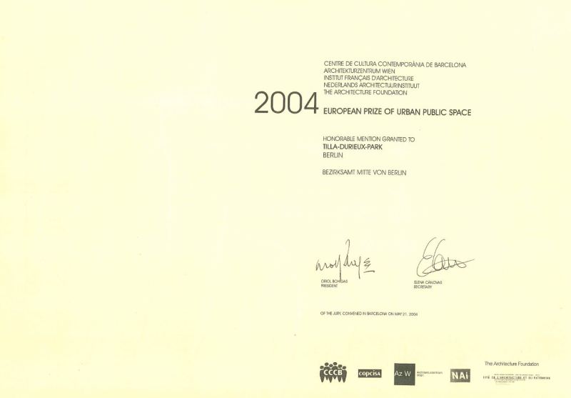 European Prize of Urban Public Space 2004