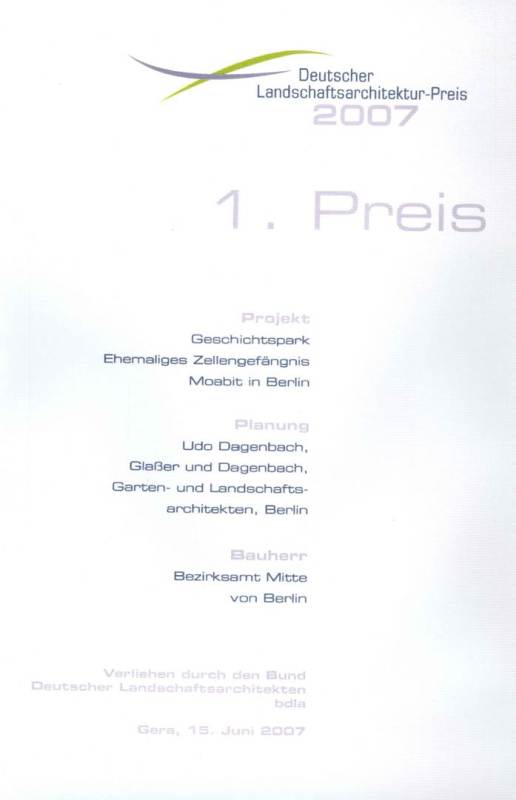Deutscher Landschaftsarchitektur-Preis 2007