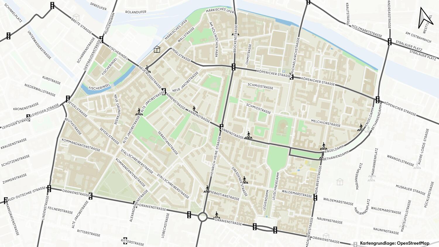 Nördliche Luisenstadt: Karte