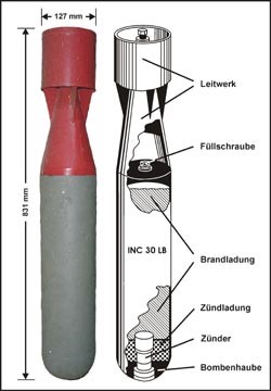 Aufbau einer 30 Pfund Brandbombe