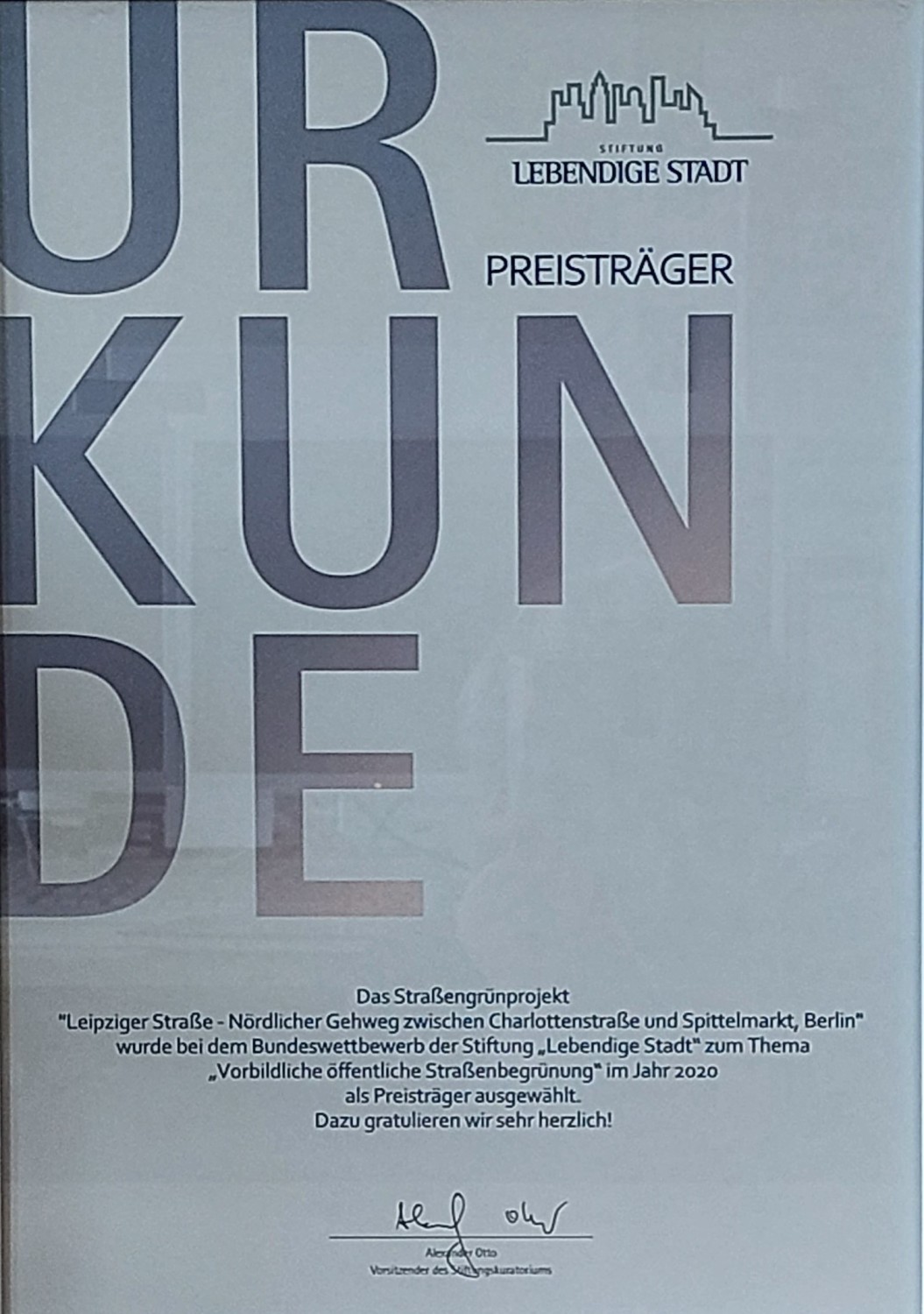 Bundeswettbewerb Vorbildliche öffentliche Straßenbegrünung 2020