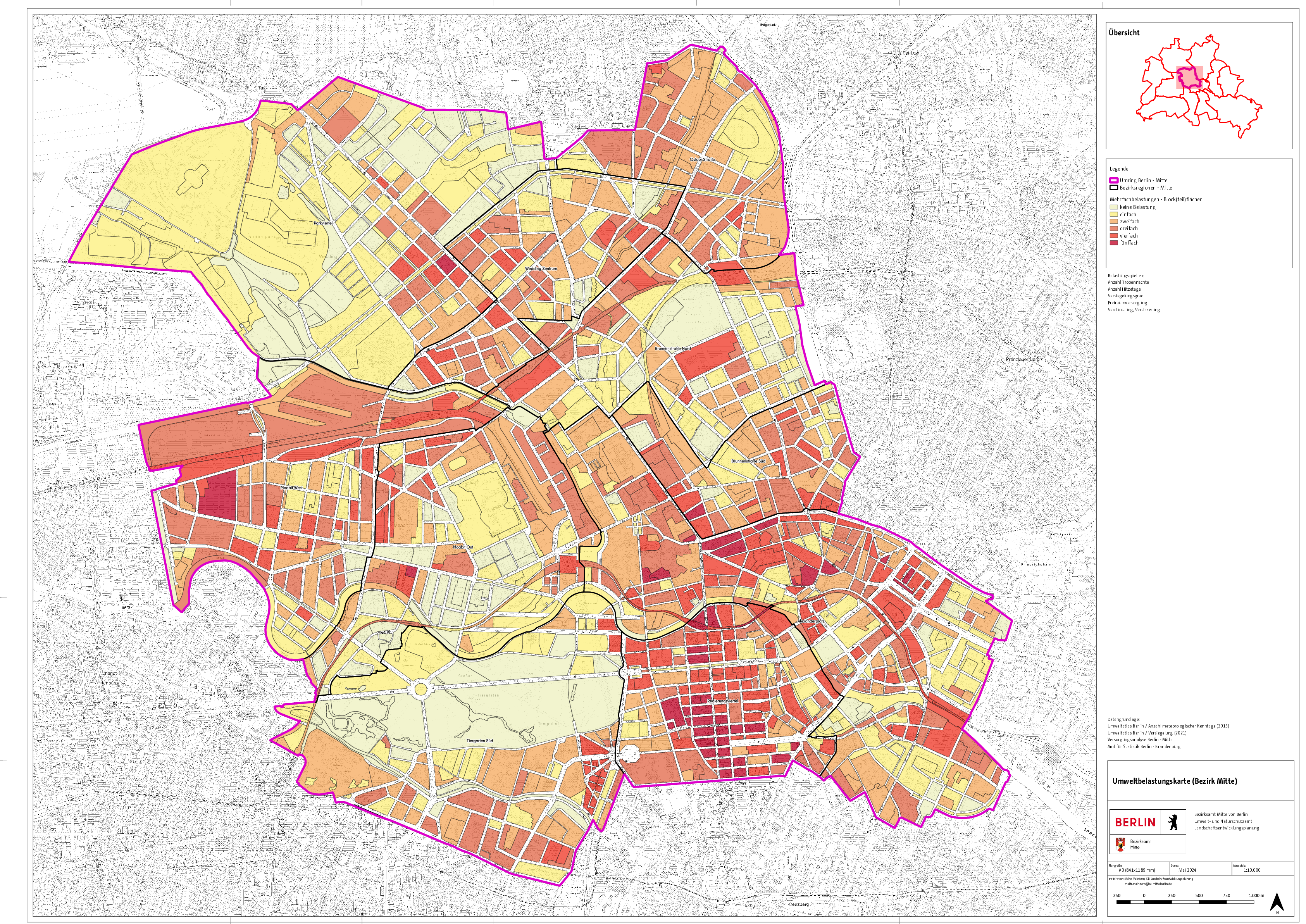 Umweltbelastungskarte Bezirk Berlin-Mitte