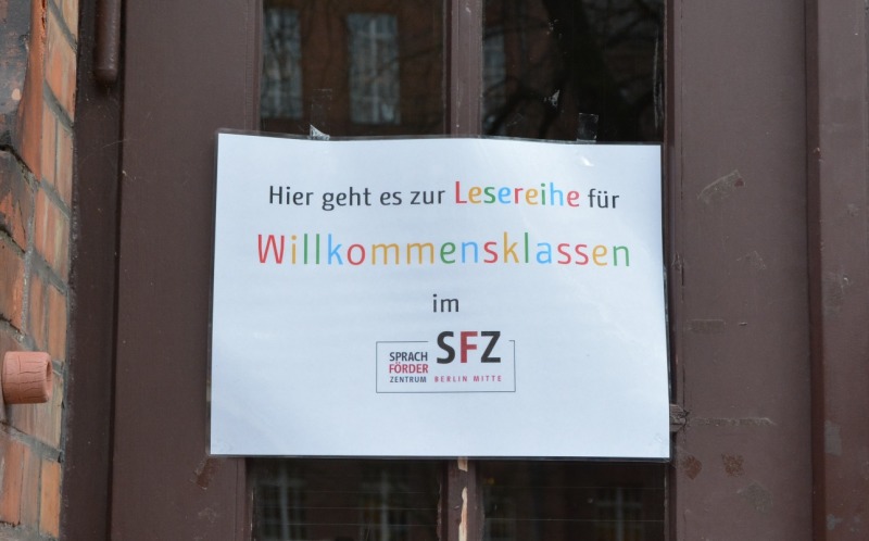 Schild für Lesereihe