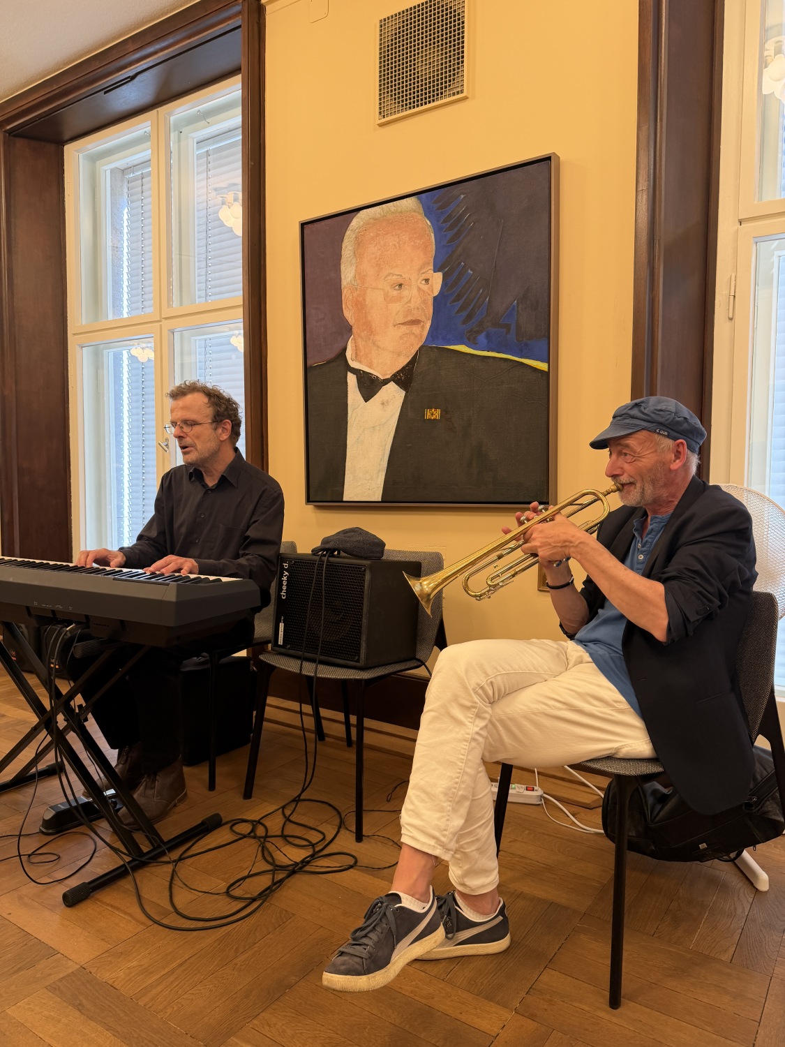 Musiker Christian von der Goltz und Matthias Harig