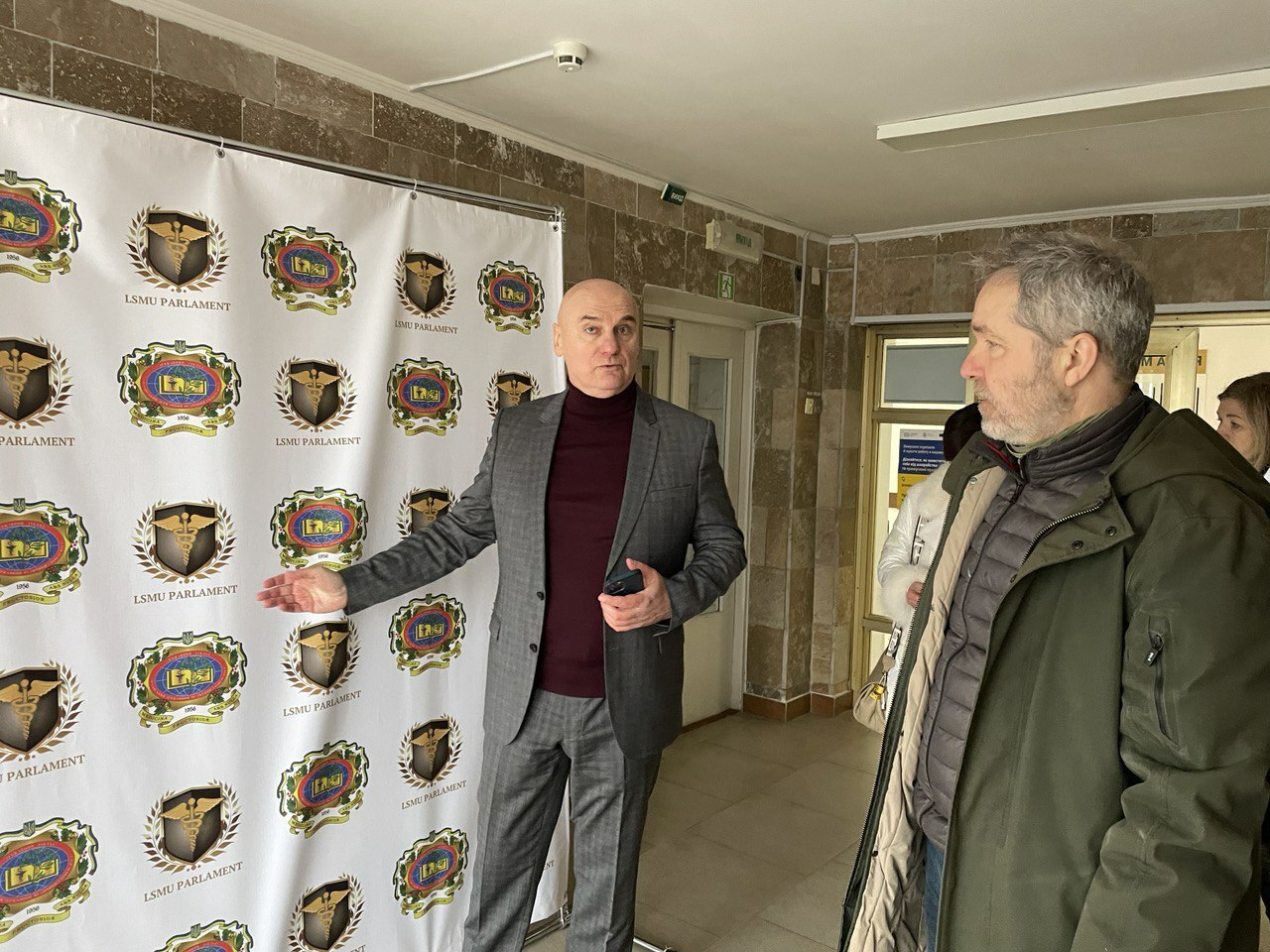 Sören Benn im Gespräch mit Serhiy Smirnov, Rektor und Professor der Luhansker Medizinischen Universität