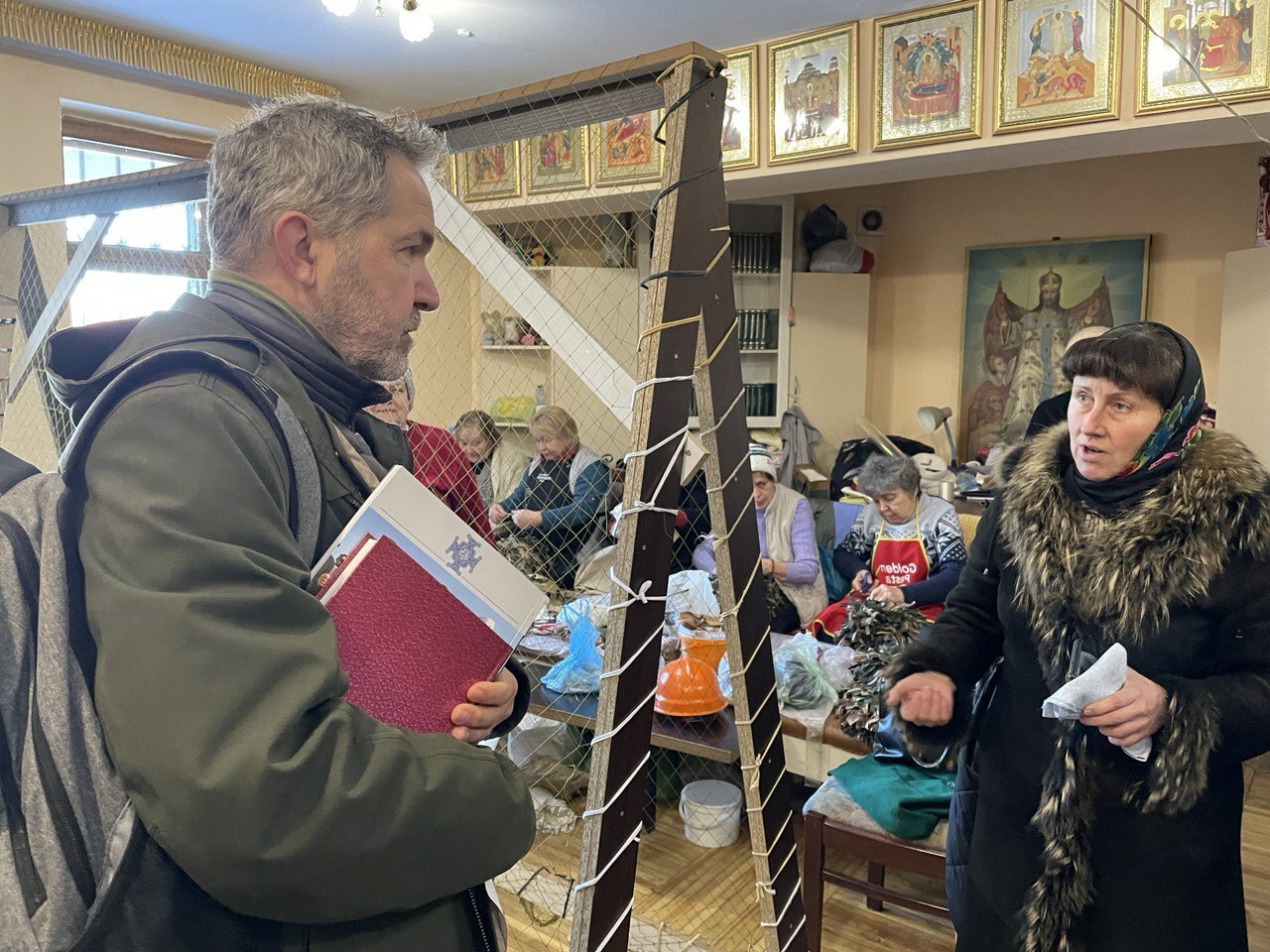 Sören Benn bei der Ukrainisch Orthodoxe Kathedrale/ Gemeinde Riwne