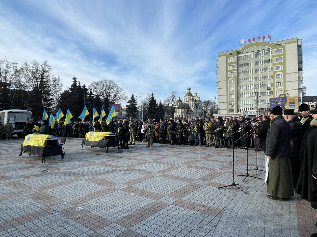Bei Abschied von Vladyslav und Andriy, beide in Donetsk Gebiet ermordet.