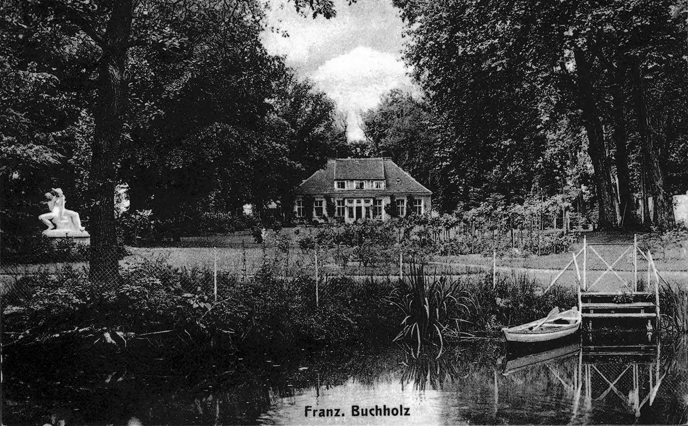 Schlösschen und Gartenansicht von Buchholz, 1912
