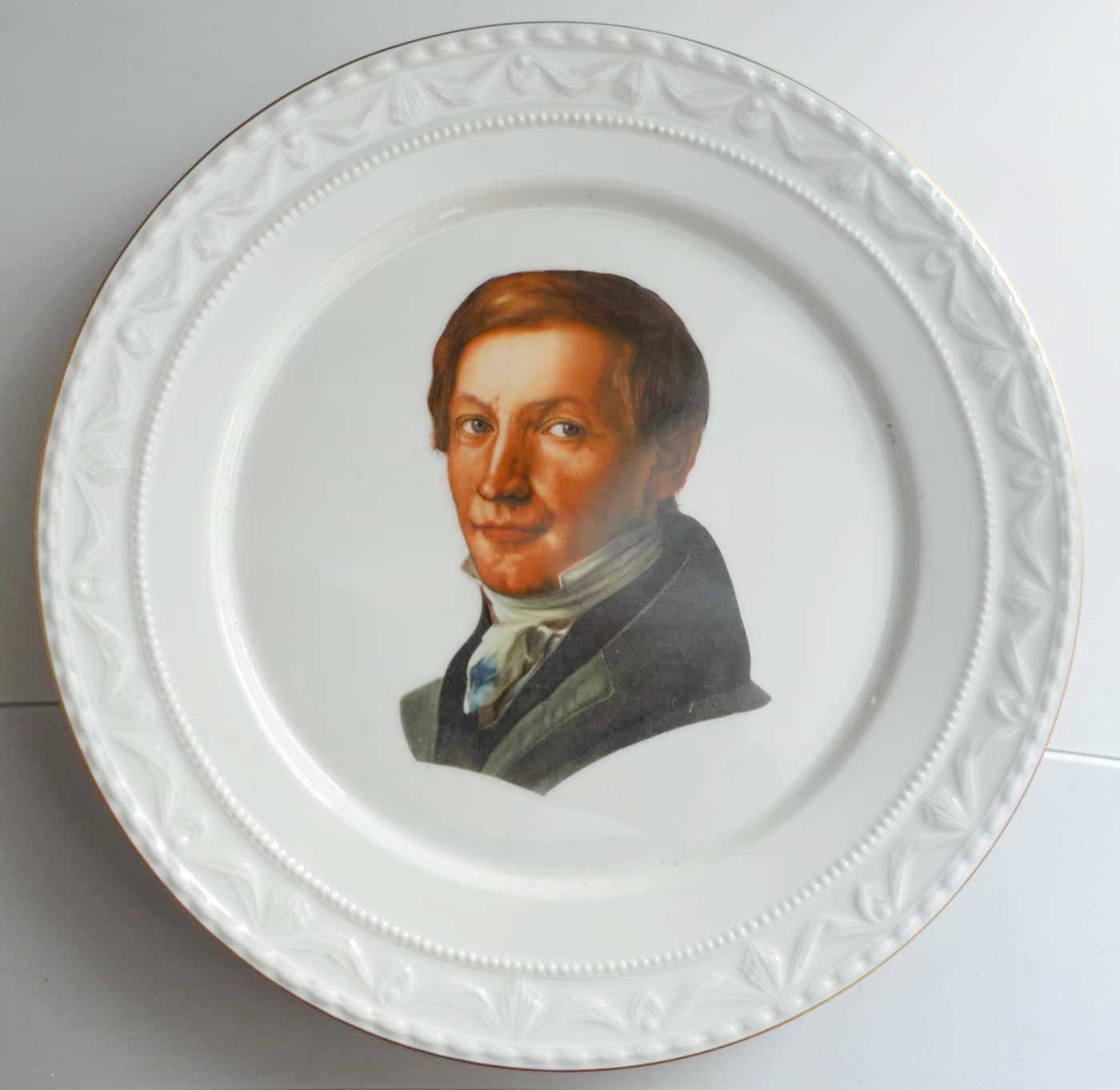 Peter Joseph Lenné, Portait auf einem Teller