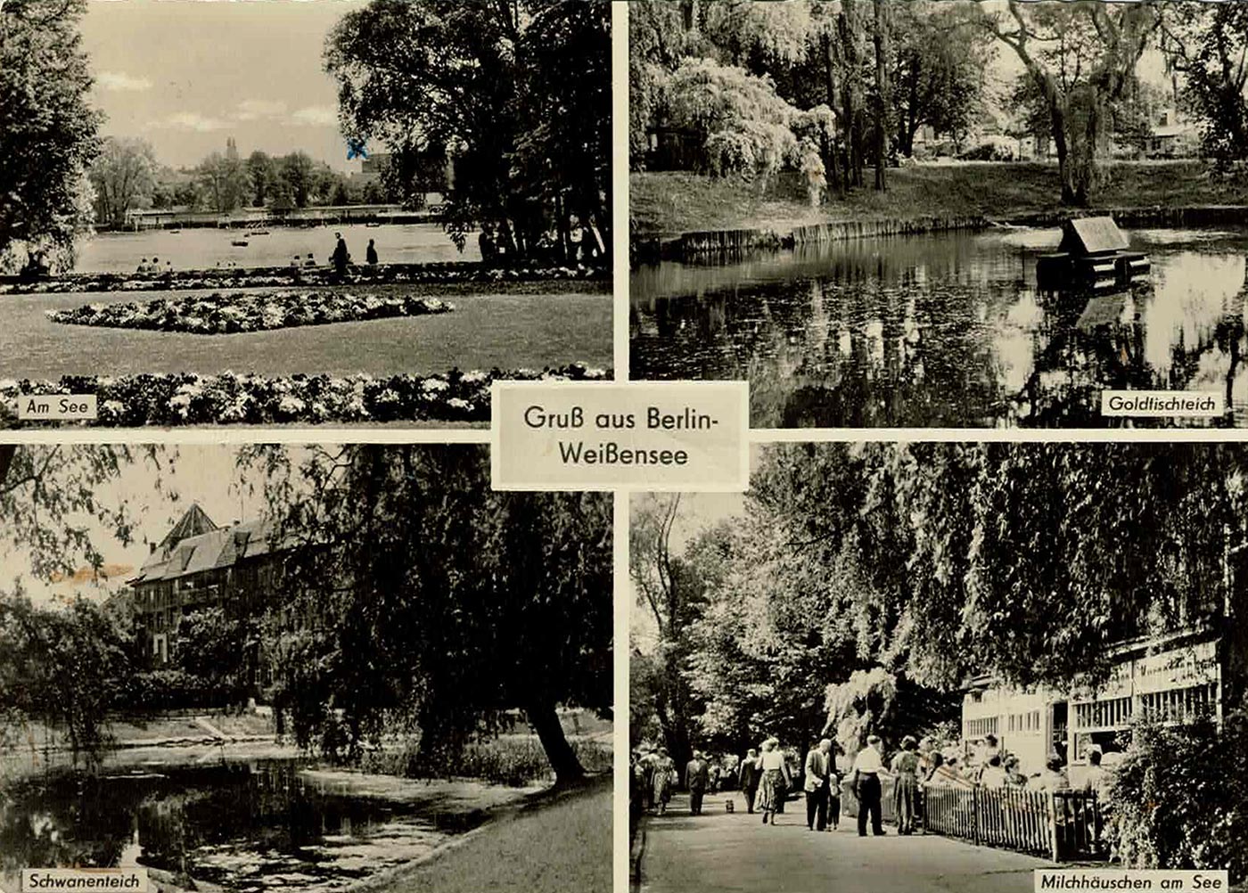 Volkspark Weißensee um 1960 (Postkarte)