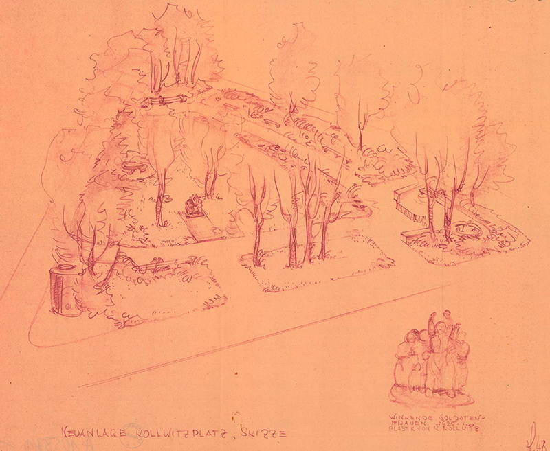 Neuanlage des Kollwitzplatzes, 1948