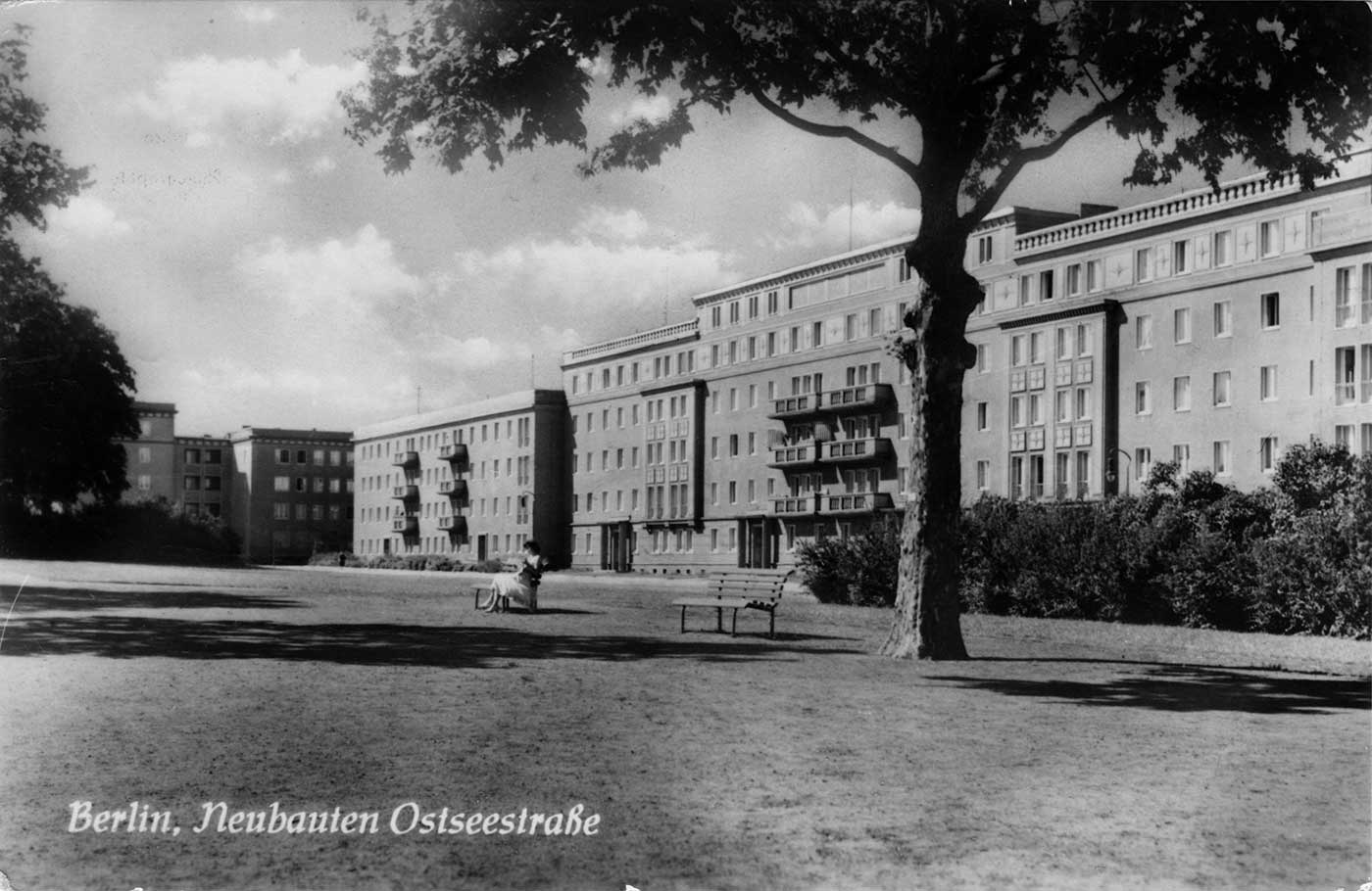 Wohngebiet an der Ostseestraße um 1960